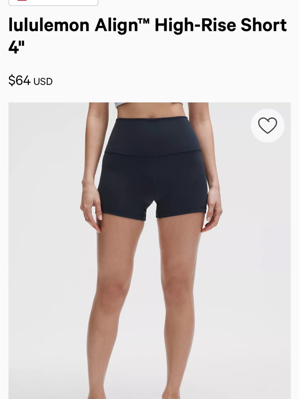 lululemon athletica Align High-Rise 6” Short — Navy size 4